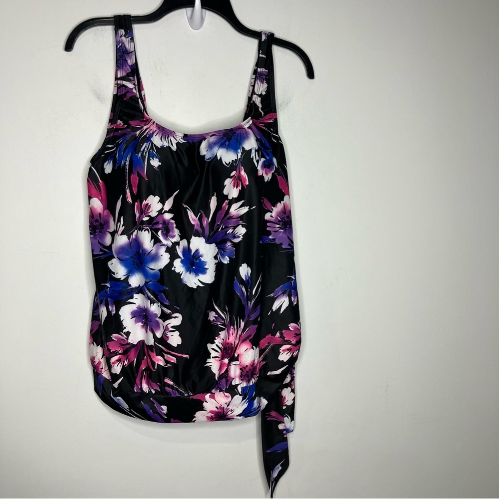 Swimsuits for all‎ 2 piece swimsuit tankini women's 18 black purple floral plus